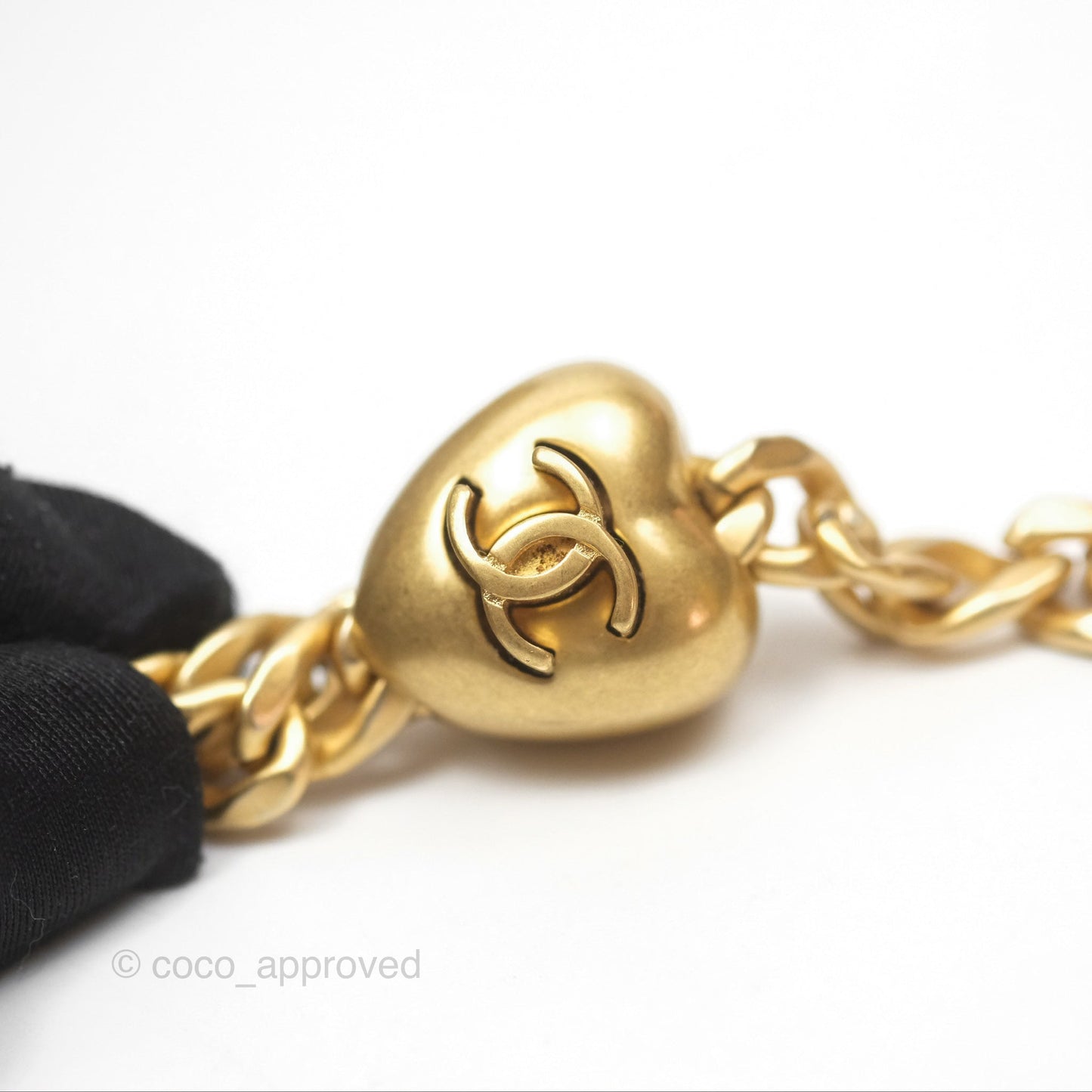 Chanel Vanity with Heart Adjustable Chain Grey Caviar Aged Gold Hardware
