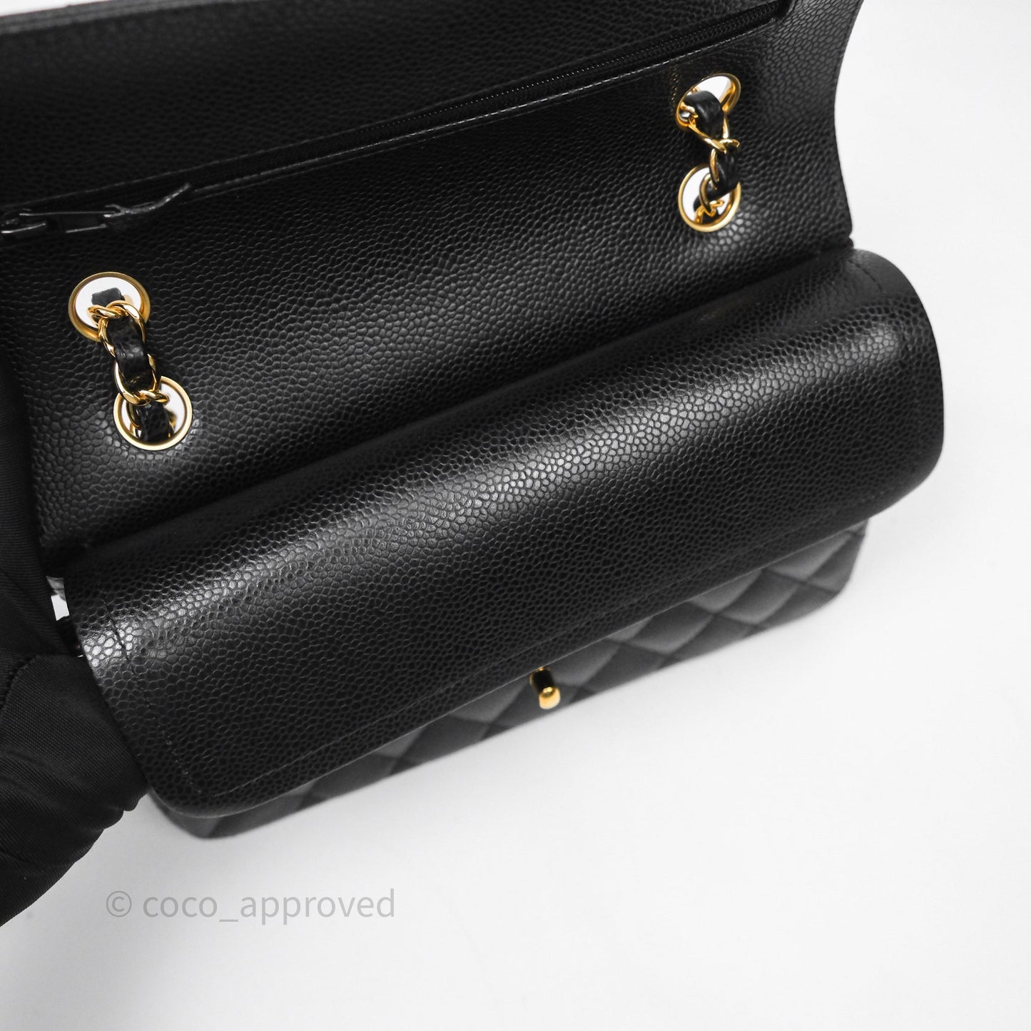 Chanel Small Classic Flap Quilted Black Caviar Gold Hardware