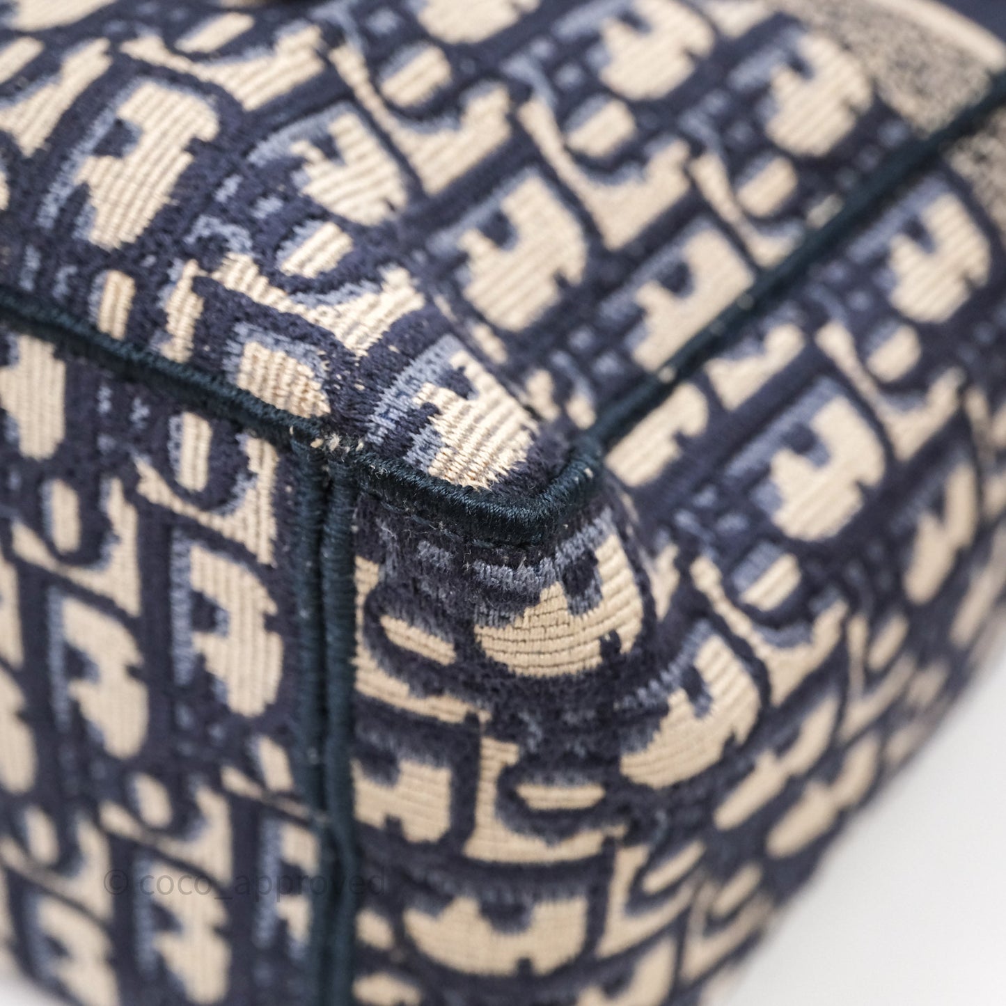 Christian Dior Medium DiorCamp Messenger Bag Oblique Embroidery Blue