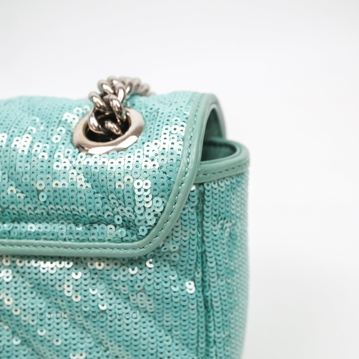 Gucci Mini Marmont Small Sequin Silver Hardware