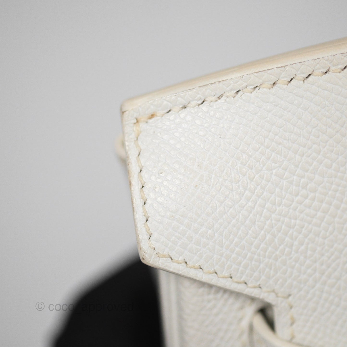 Hermès Birkin 30 Retourne White Epsom Palladium Hardware