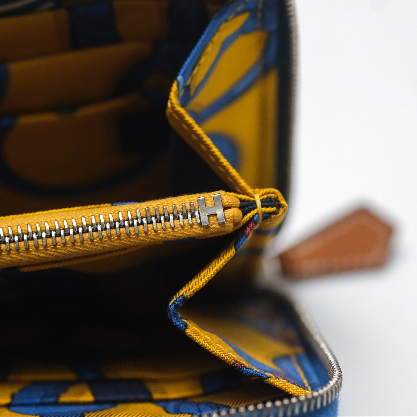 Hermès Silk In Classique Long Wallet Bleu Epsom
