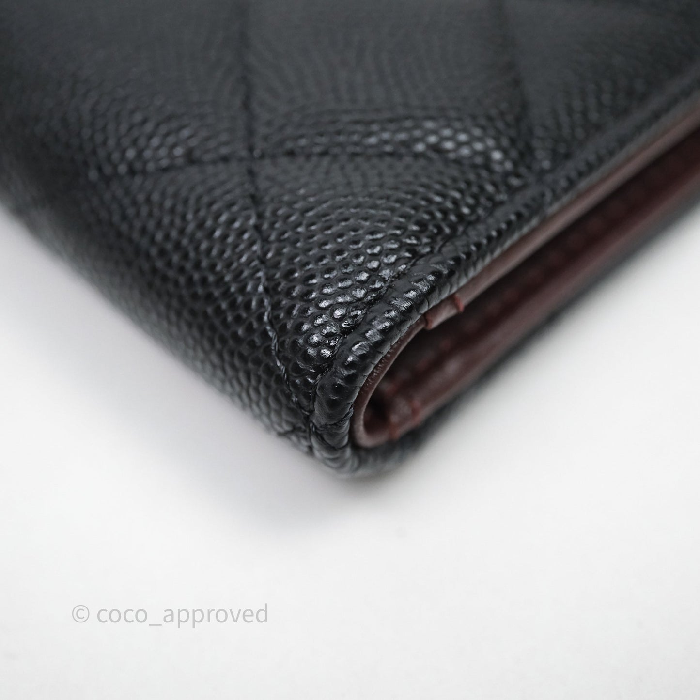 Chanel Quilted Classic Flap Card Holder Black Caviar Gold Hardware 23C