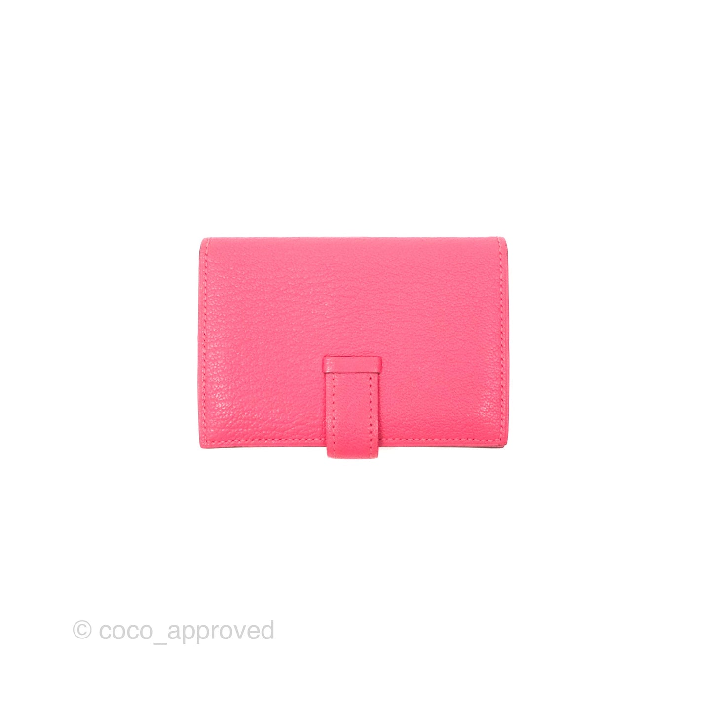 Hermès Bearn Mini Wallet Rose Lipstick U5 Chevre Mysore Palladium Hardware