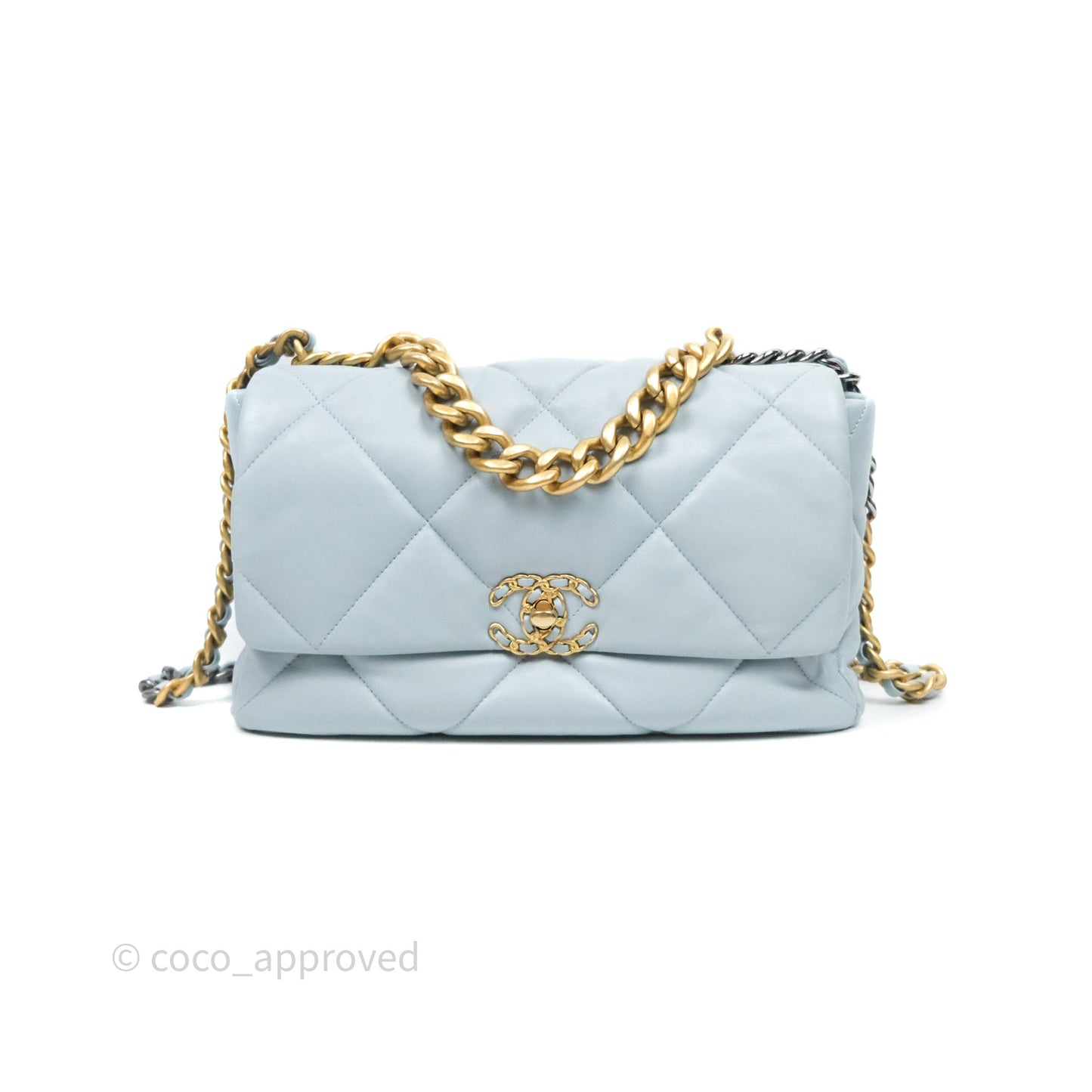 Chanel 19 Medium Blue Mixed Hardware