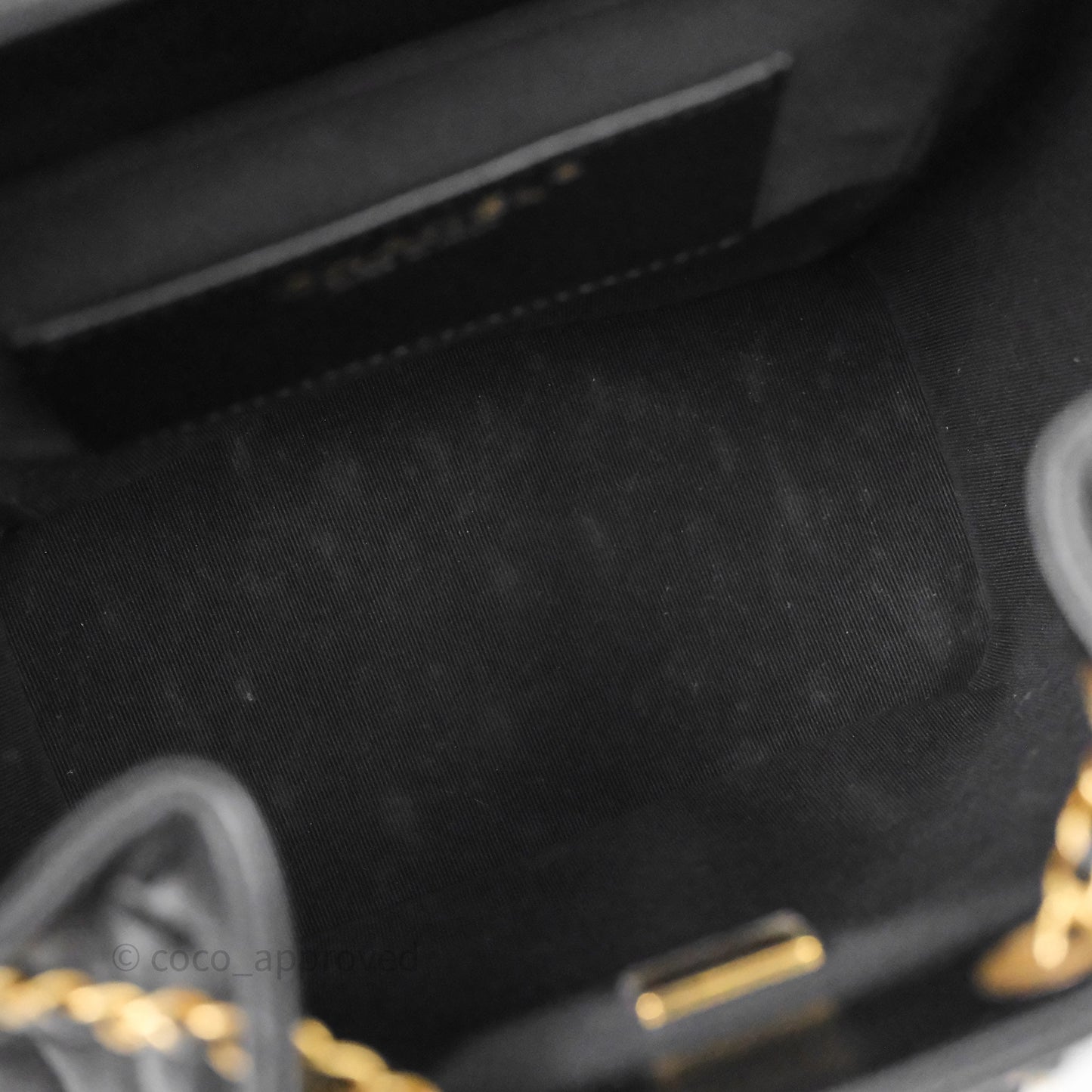 Chanel Backpack Black Calfskin Aged Gold Hardware