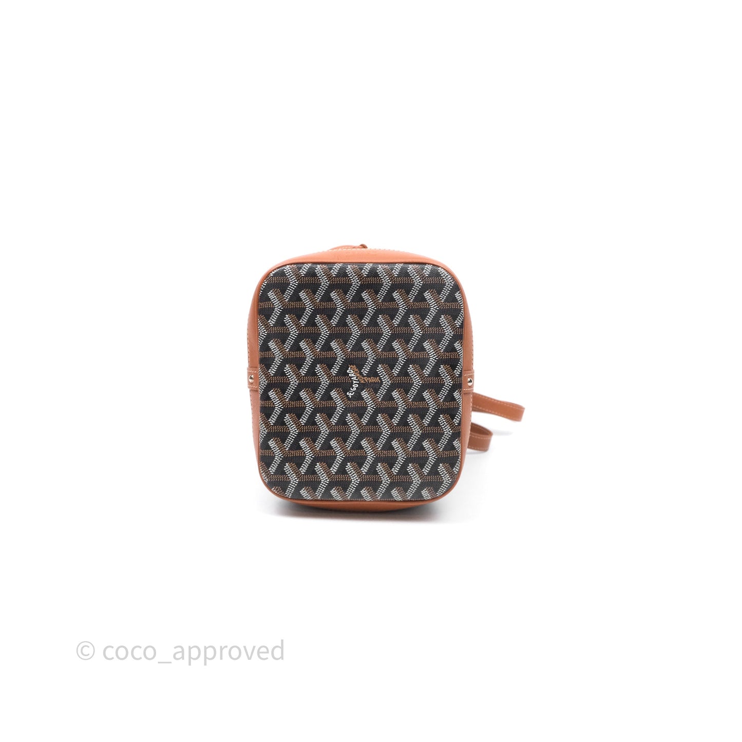 Goyard Petit Flot Bucket Bag Black & Tan Goyardine