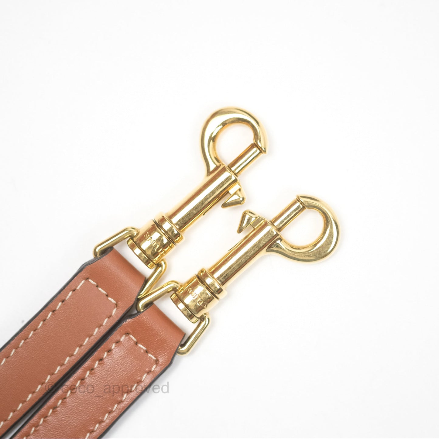 Celine Small Boston Bag Triomphe Canvas Tan Calfskin
