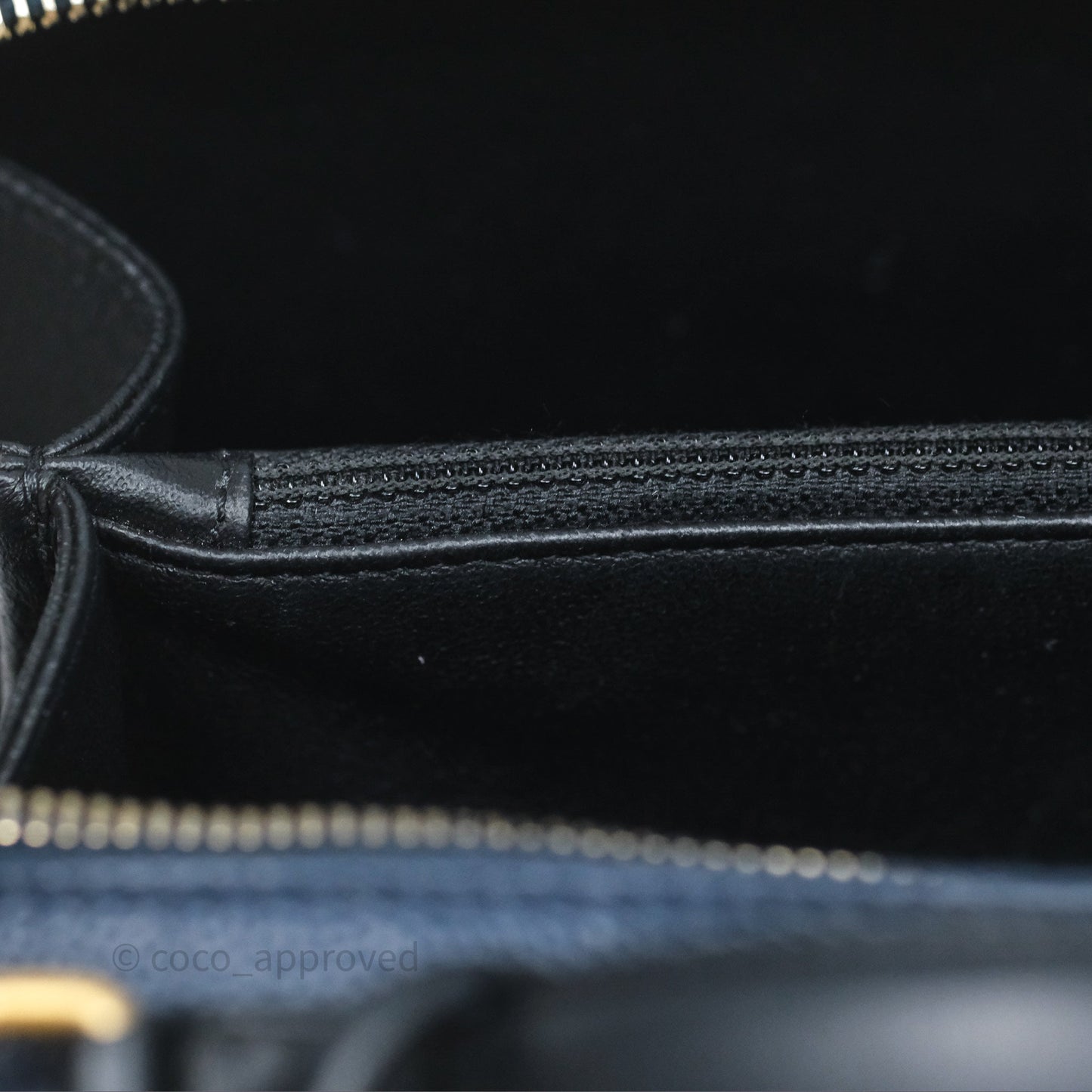 Chanel Quilted Medium CC Filigree Vanity Case Dark Navy Caviar Gold Hardware
