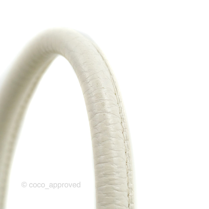 Hermes Lindy 30 White Clemence Palladium Hardware