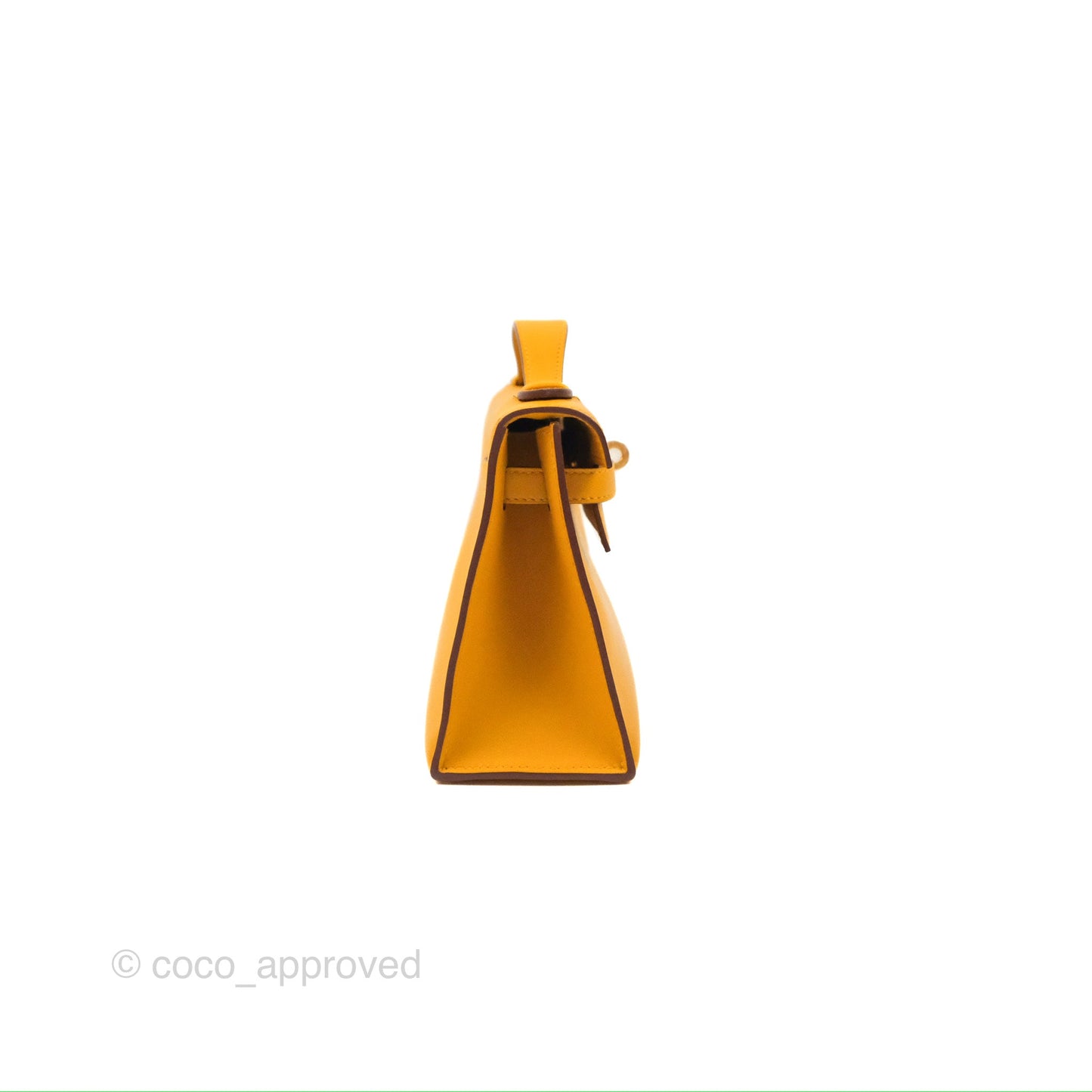 Hermès Kelly Mini Pochette Jaune Ambre Swift Gold Hardware