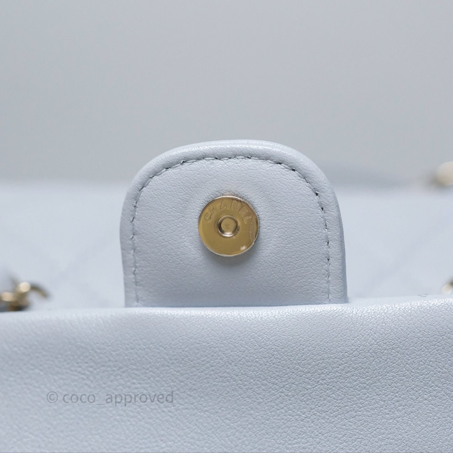 Chanel Quilted Large Duma Drawstring Backpack Light Blue Calfskin