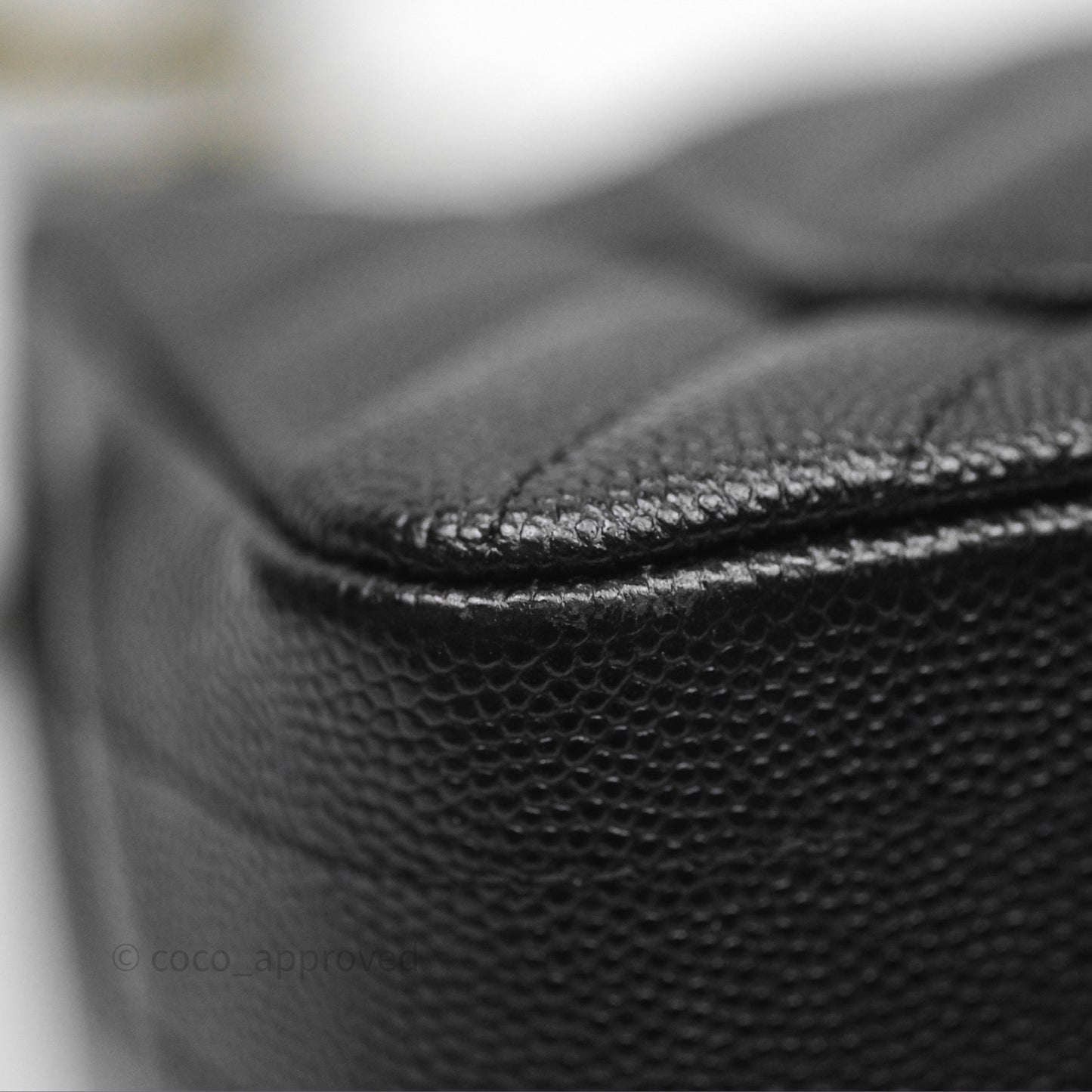 Chanel Mini Rectangular Chevron Black Caviar Gold Hardware