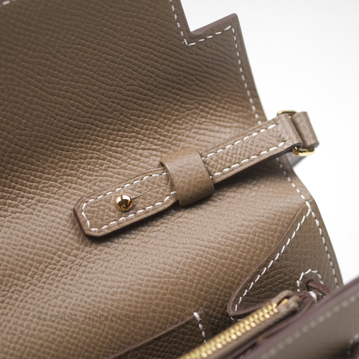 Hermès Kelly To Go Wallet Etoupe 18 Epsom Gold Hardware