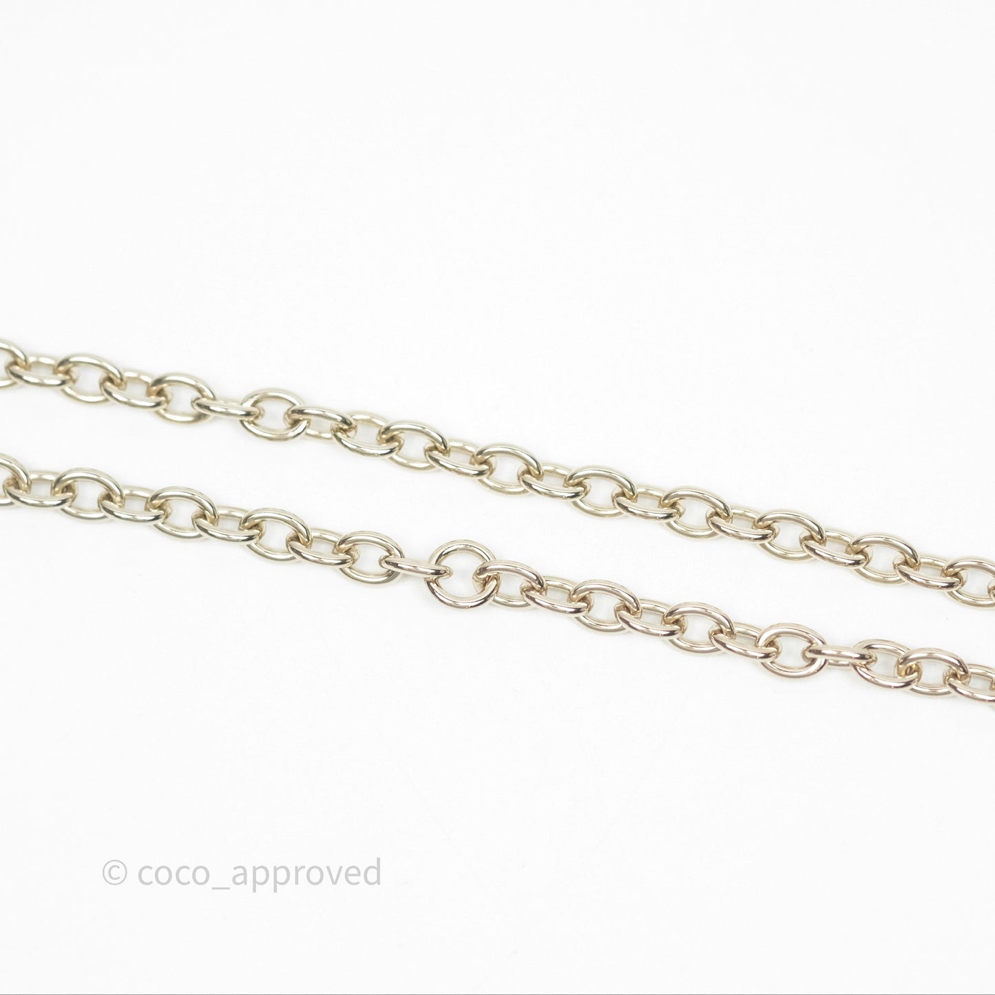 Chanel Heart CC Necklace Gold Tone 22B