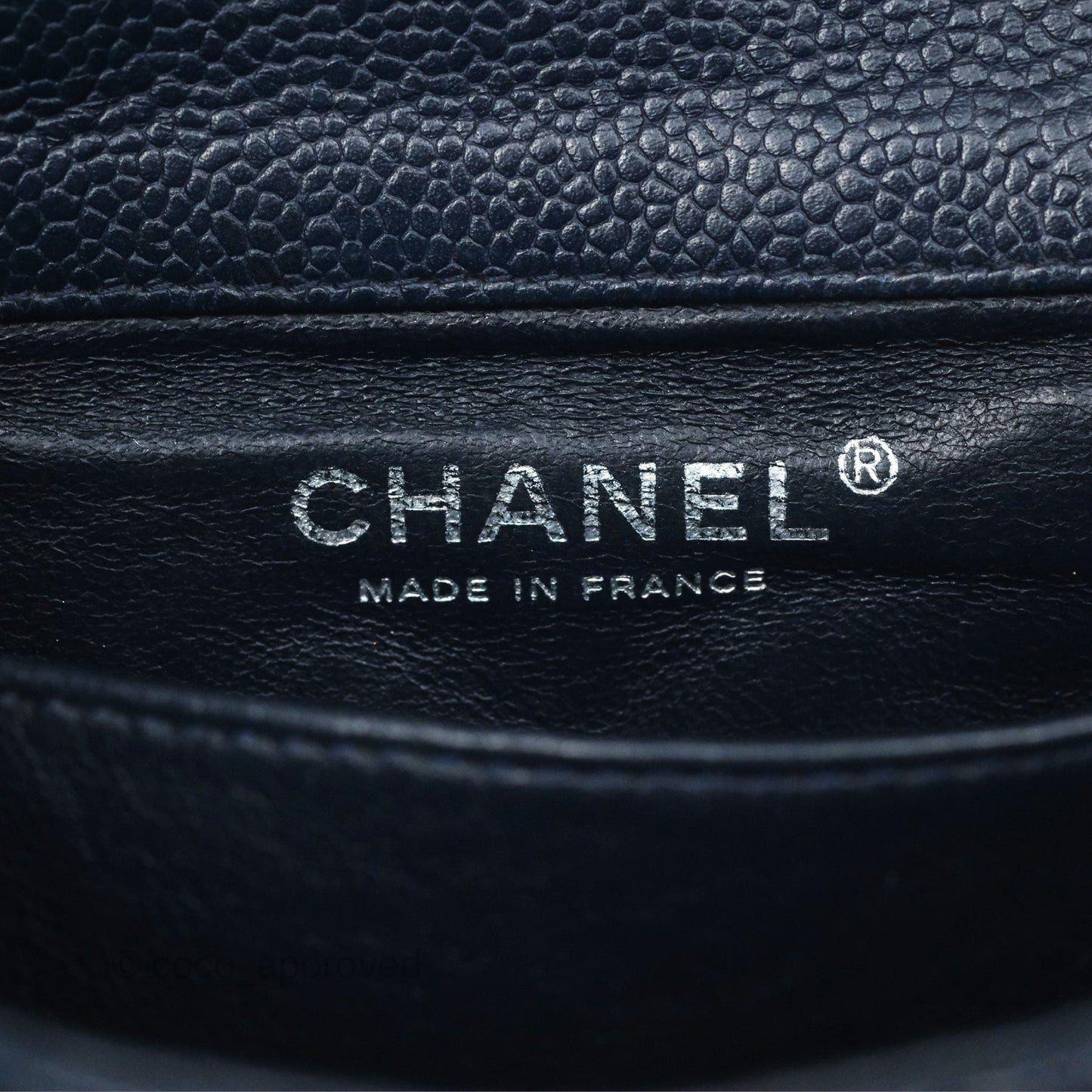 Chanel Quilted Extra Mini Rectangular Flap Dark Navy Caviar Silver Hardware
