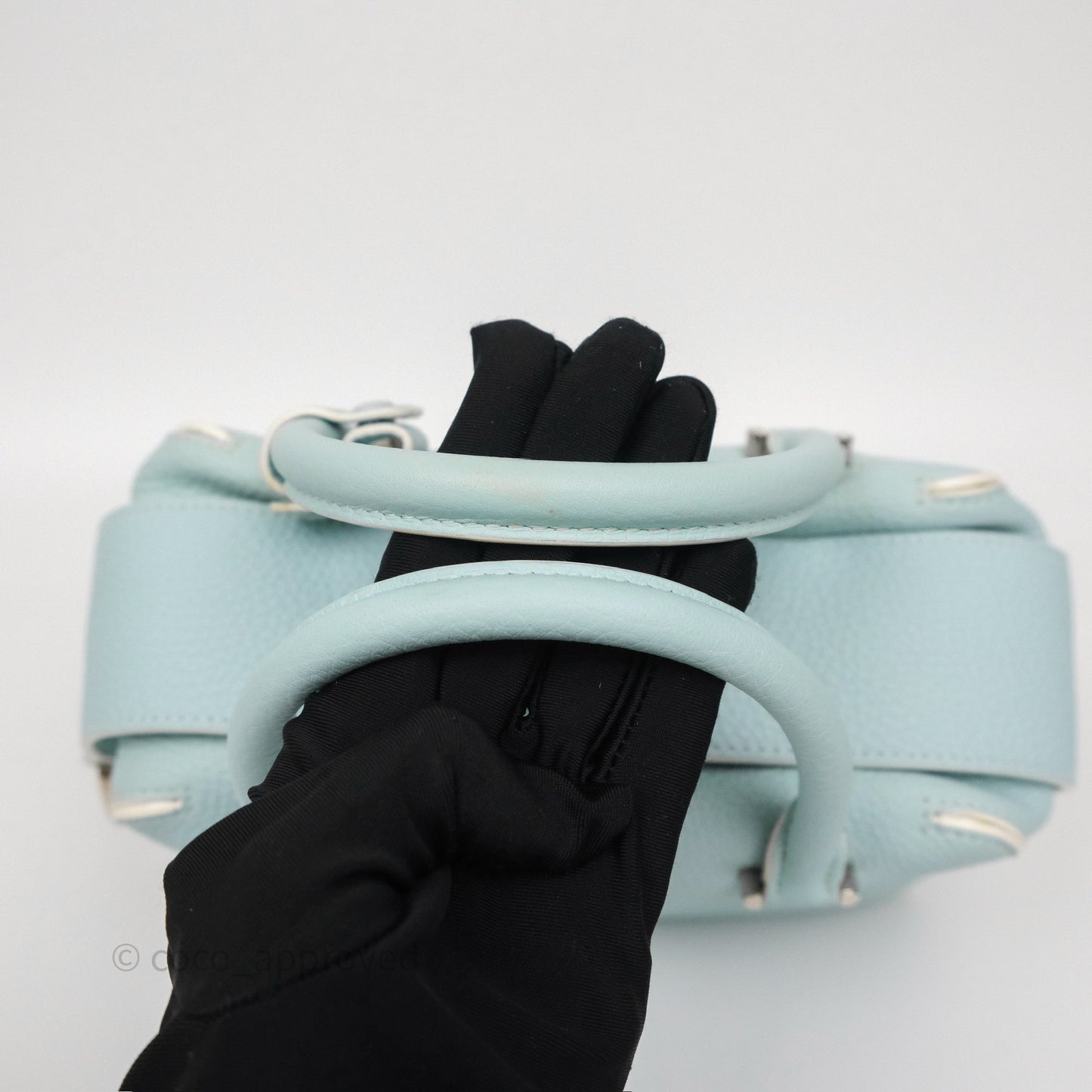 Delvaux Cool Box Mini Taurillon Soft Grained Calfskin Celadon