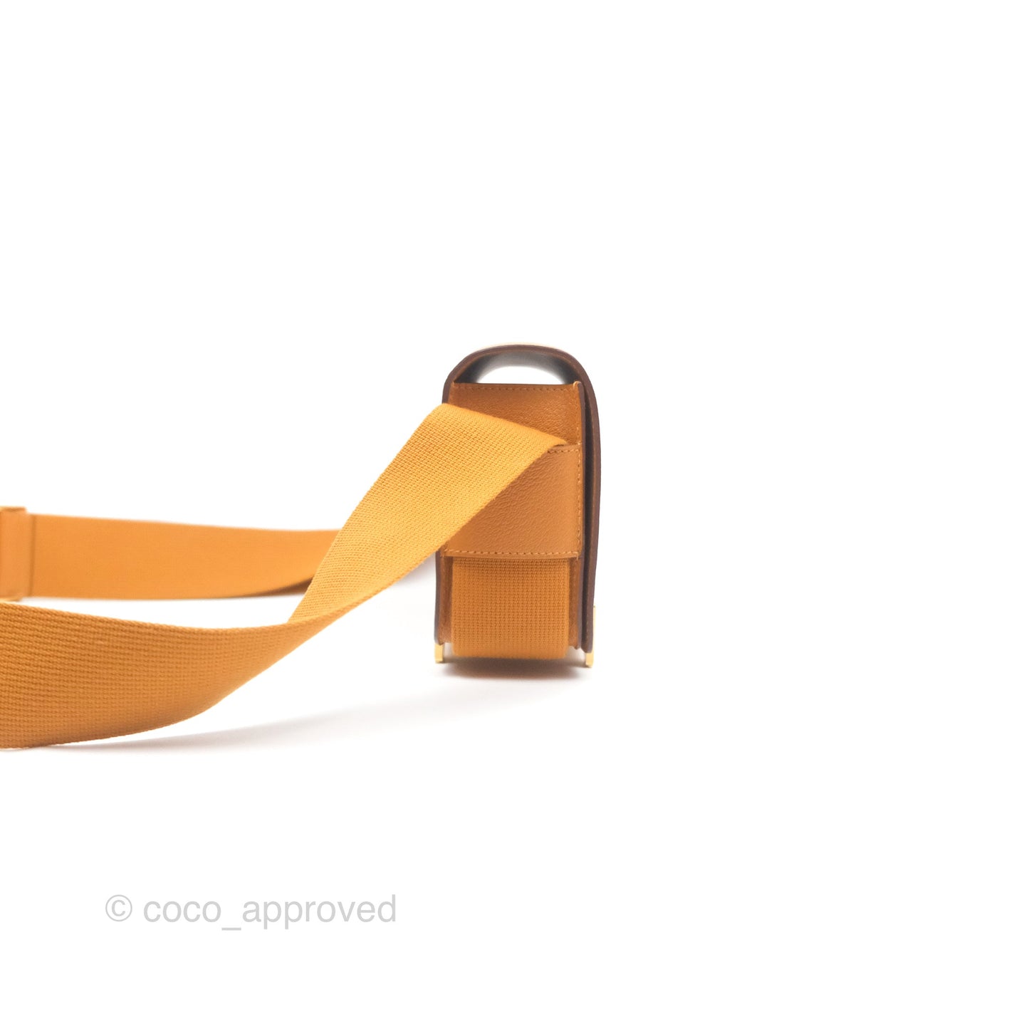 Hermès Geta Bag Caramel Chevre Mysore Gold Hardware