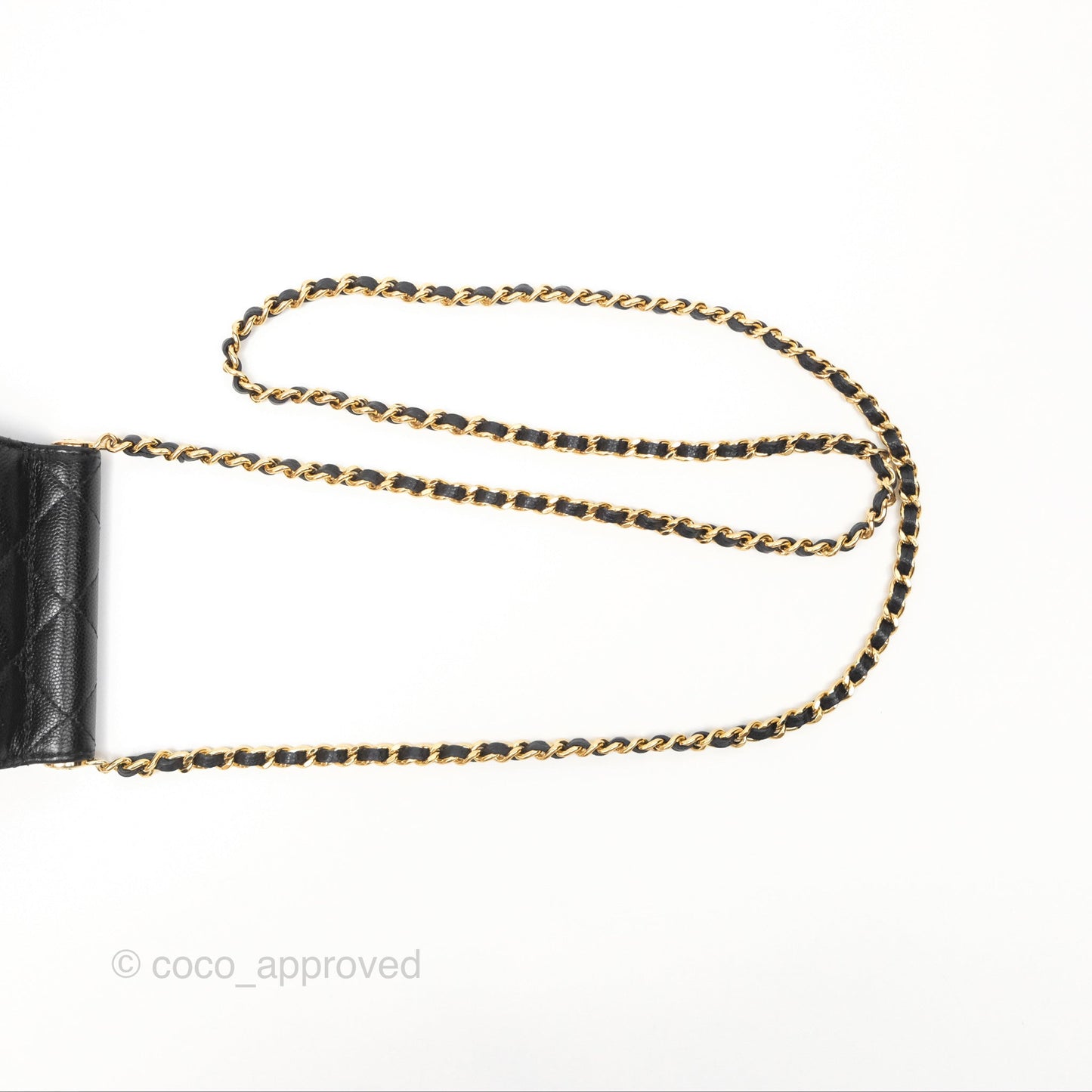 Chanel Clutch with Chain Black Caviar Gold Hardware 22K