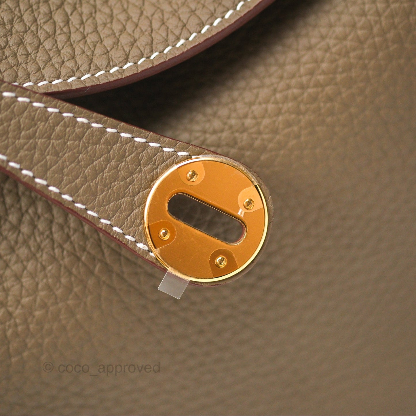 Hermès Lindy 26 Etoupe Clemence Gold Hardware