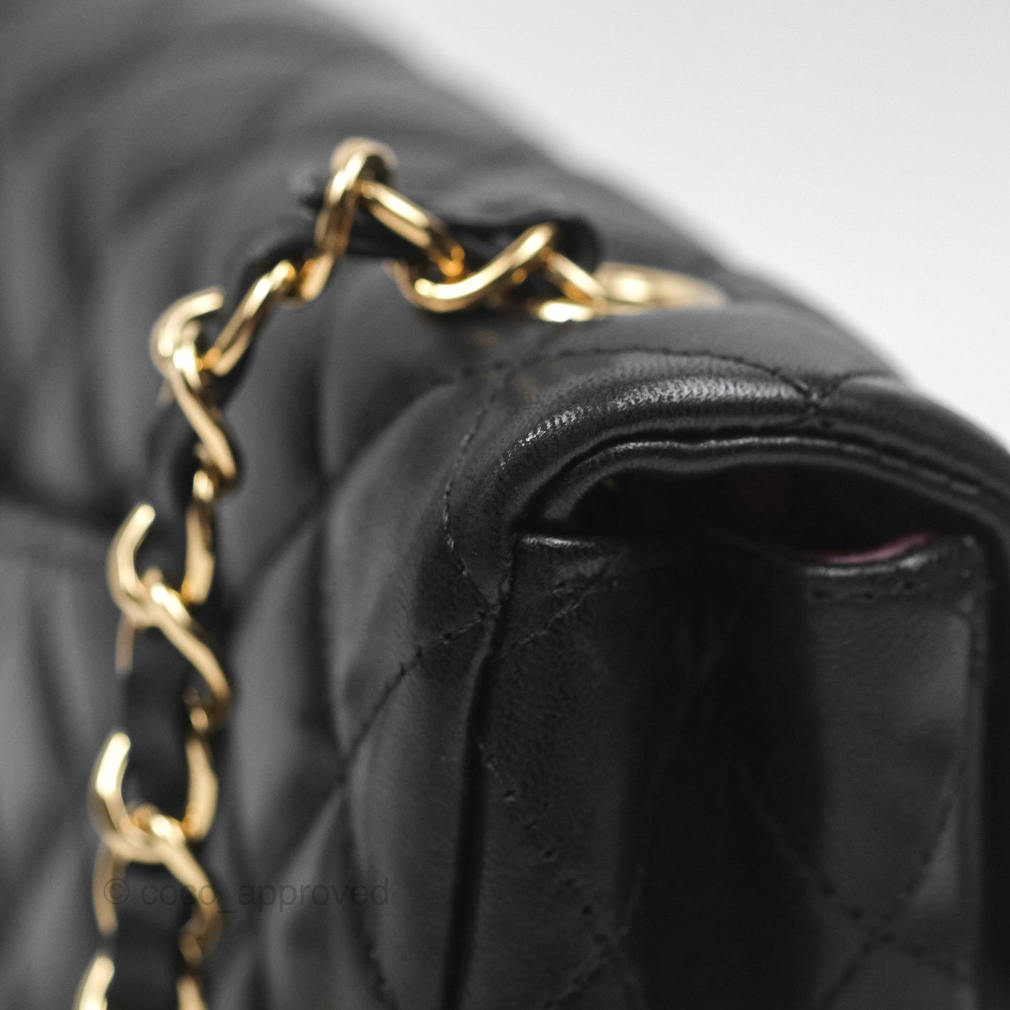 Chanel Quilted East West Flap Bag Black Lambskin Gold Hardware