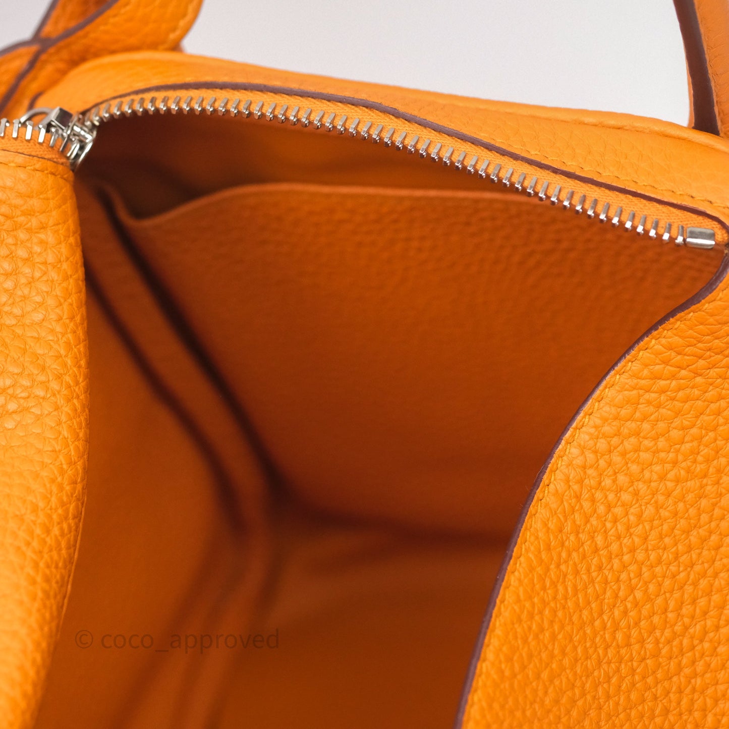 Hermès Lindy 30 Abricot I9 Clemence Palladium Hardware