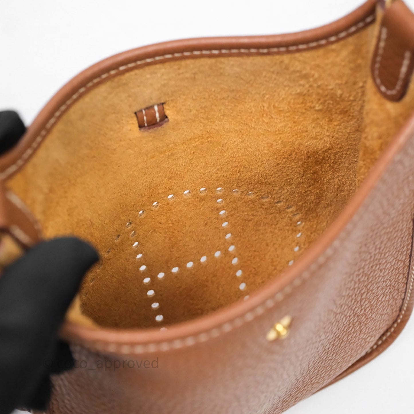 Hermès Mini Evelyne 16 Gold Clemence Gold Hardware