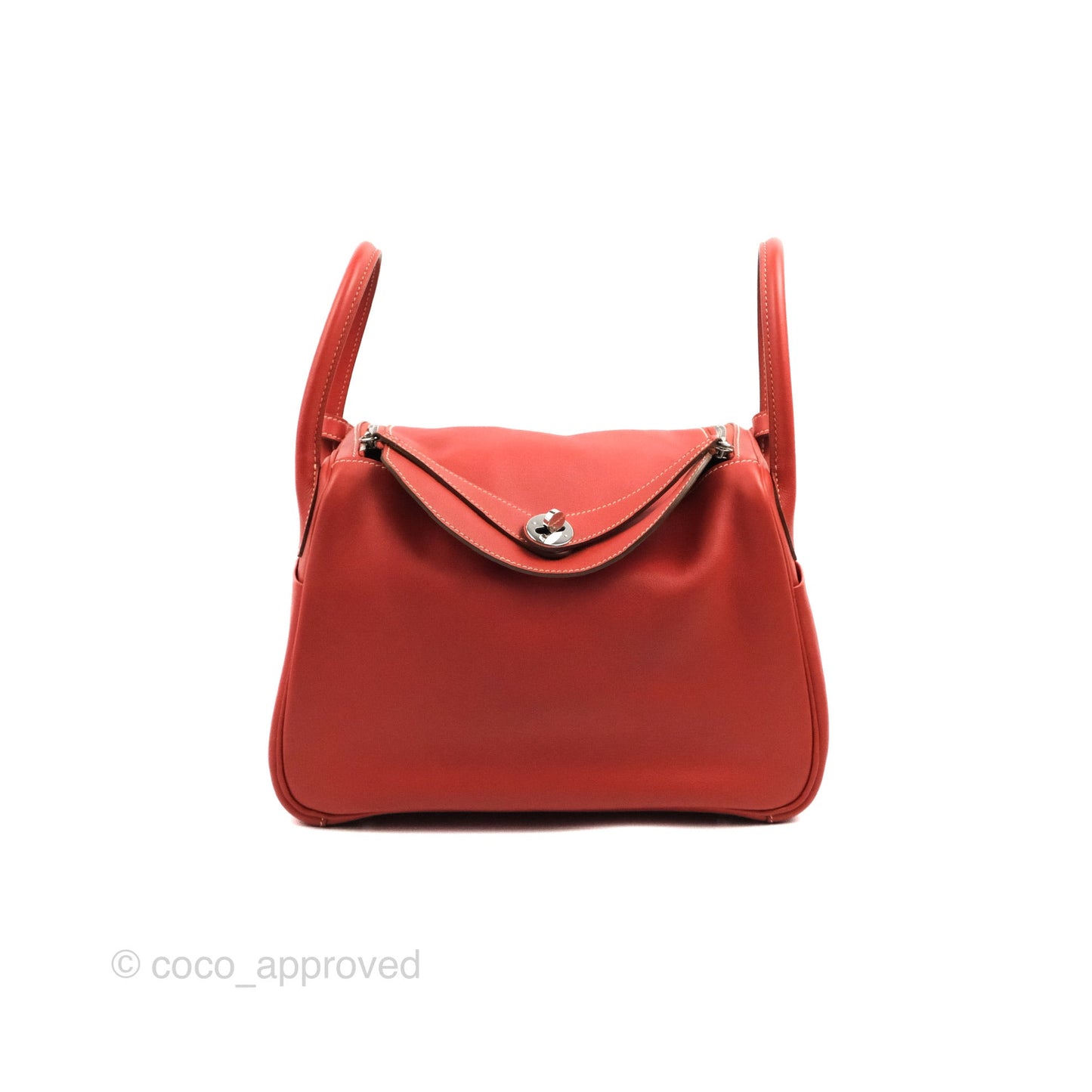 Hermès Lindy 30 Sanguine 9M Swift Palladium Hardware