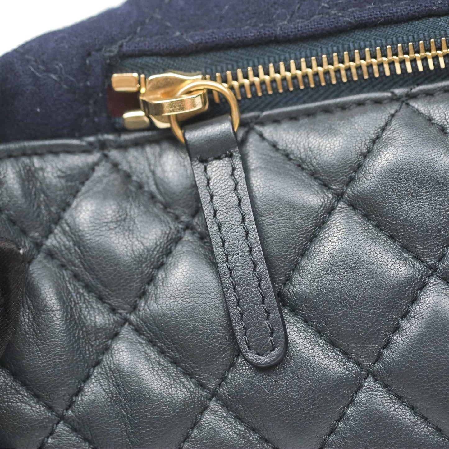 Chanel Paris Hamburg Charms Belt Bag Navy Wool Lambskin