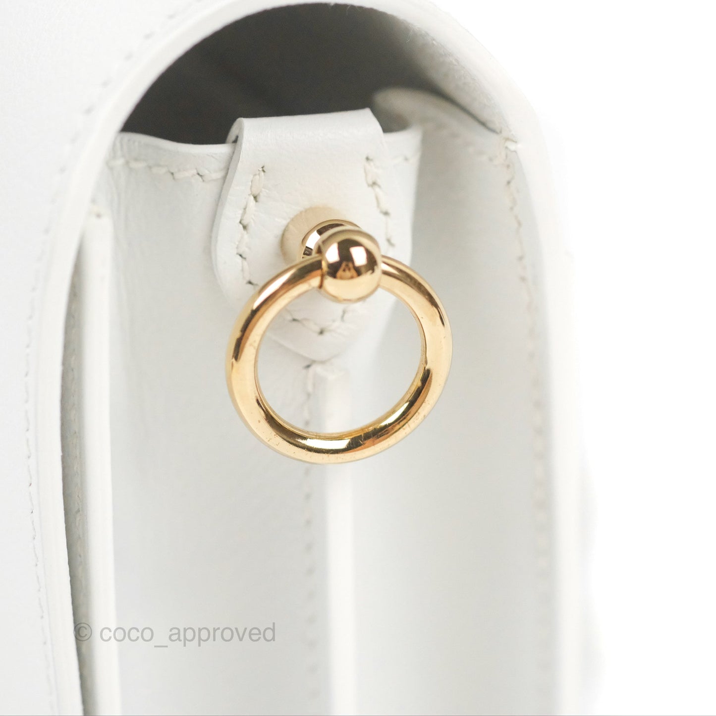 Hermès Roulis Mini 18 New White Evercolor Permabrass Hardware
