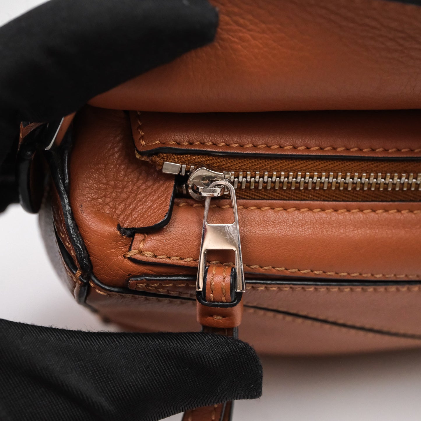 Loewe Mini Puzzle Bag Tan Calfskin Gold Hardware