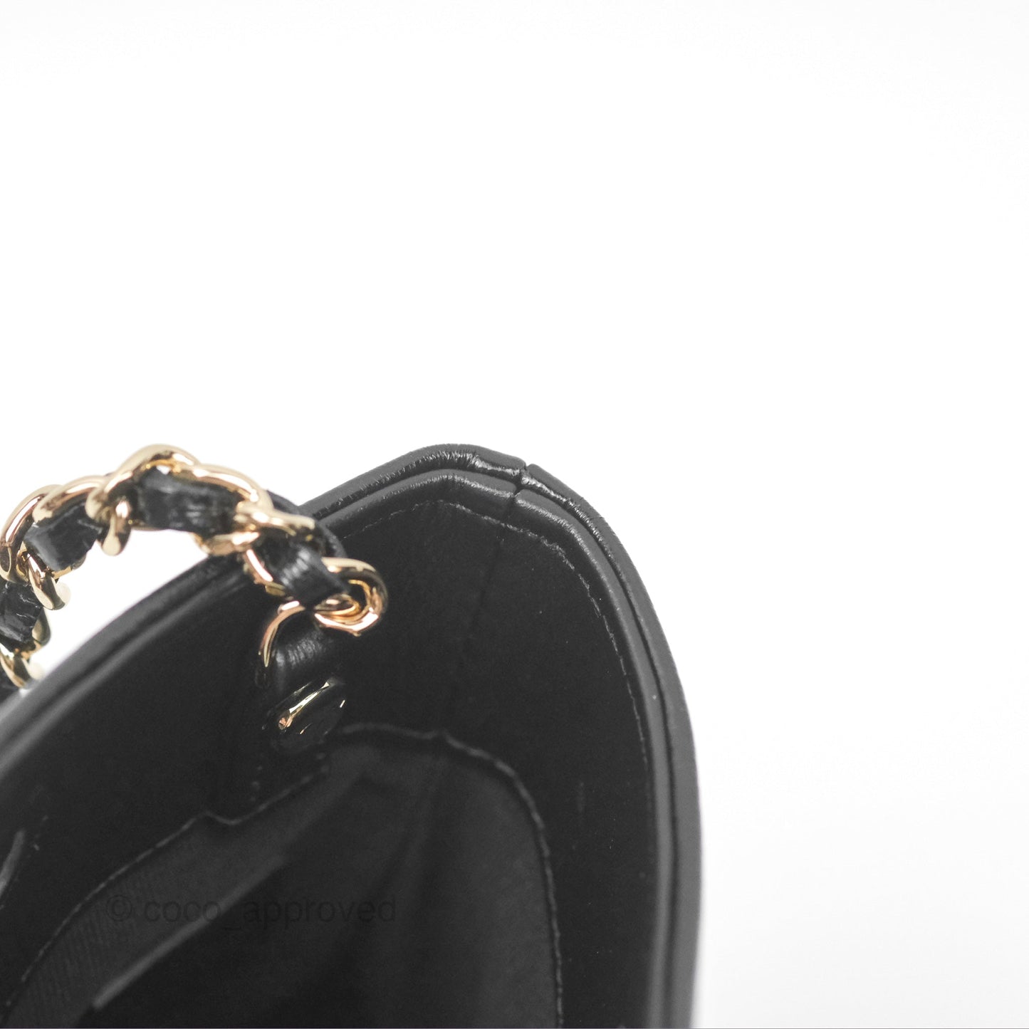 Chanel Nano 31 Black Shiny Lambskin Gold Hardware
