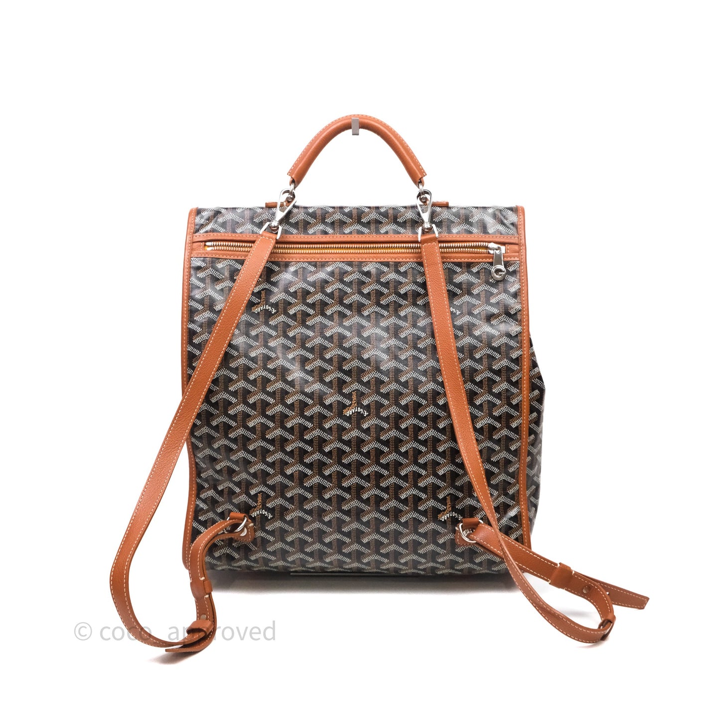 Goyard Saint Léger Backpack Black/ Tan