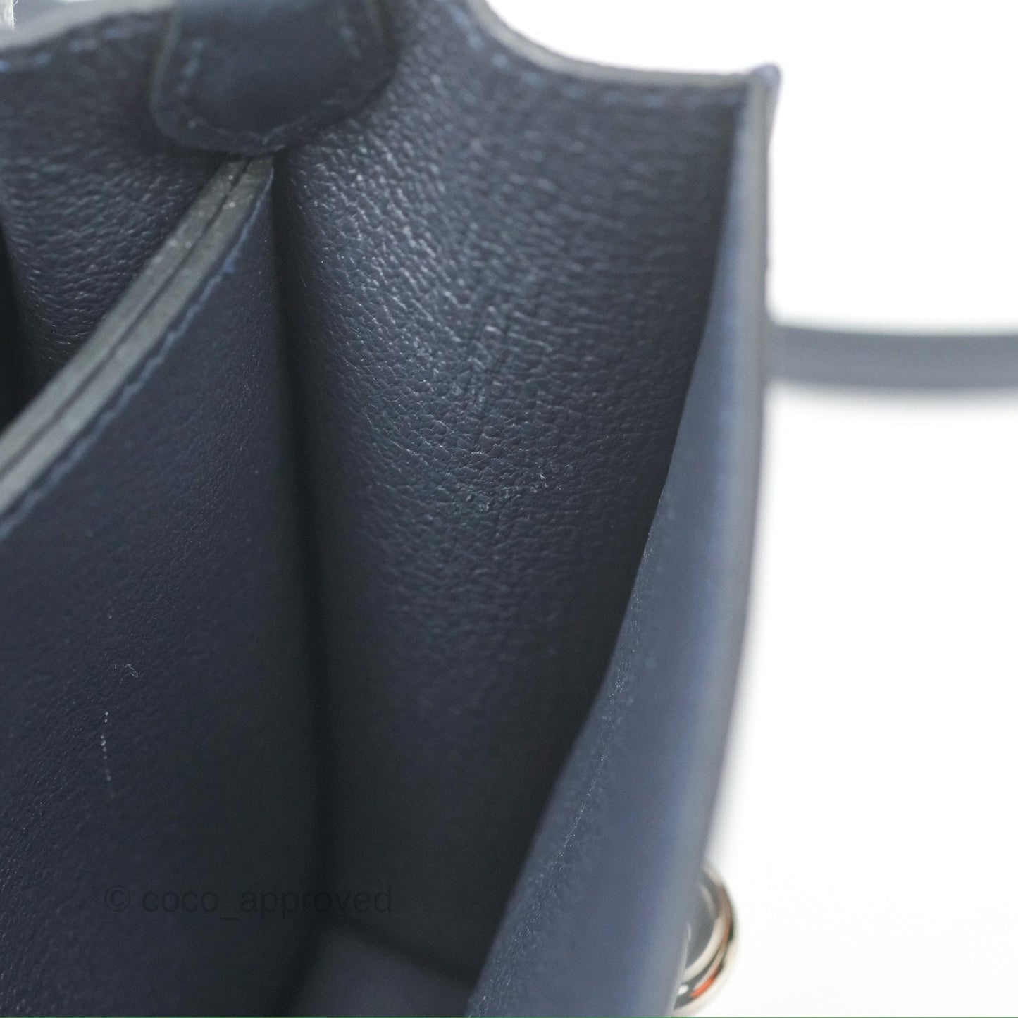 Hermès Roulis Mini 18 Blue Nuit Evercolor Palladium Hardware