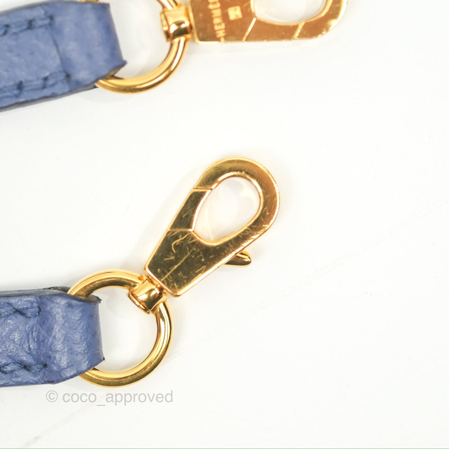 Hermès Mini Kelly II Bleu Brighton Epsom Gold Hardware