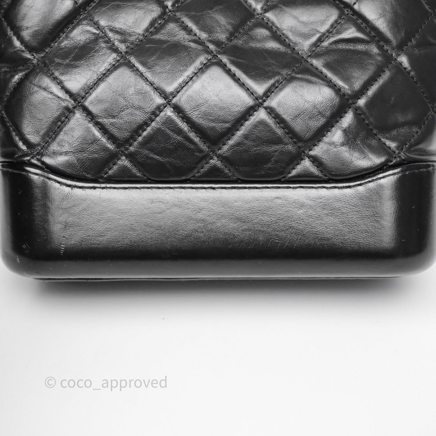 Chanel Small Gabrielle Hobo Quilted Black Aged Calfskin