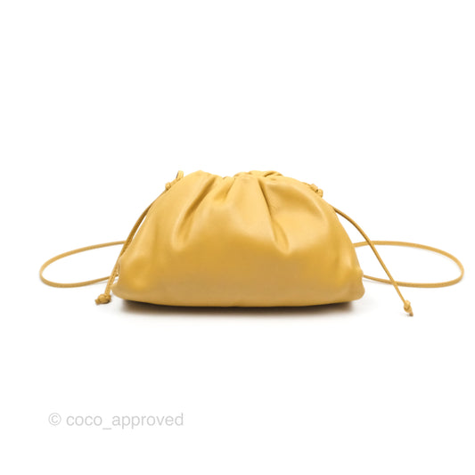 Bottega Veneta The Mini Pouch Mustard Calfskin