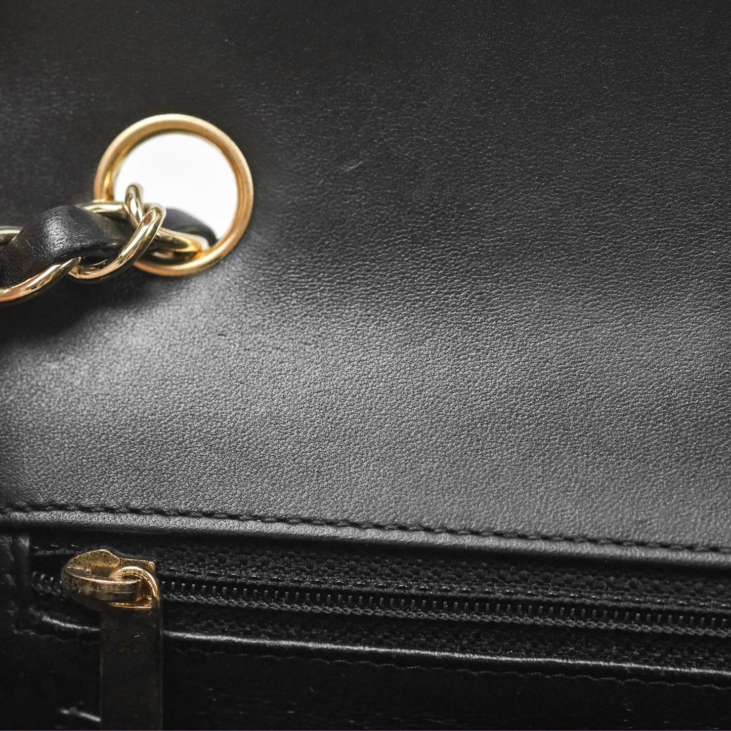 Chanel Mini Rectangular Flap Chevron Black Lambskin Gold Hardware