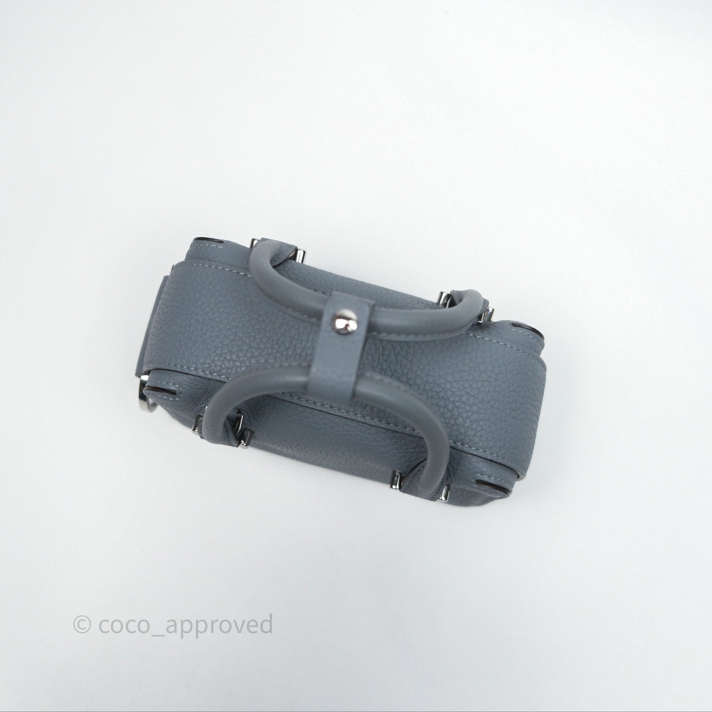 Delvaux Cool Box Nano Taurillon Soft Grained Calfskin Pacific Palladium Hardware