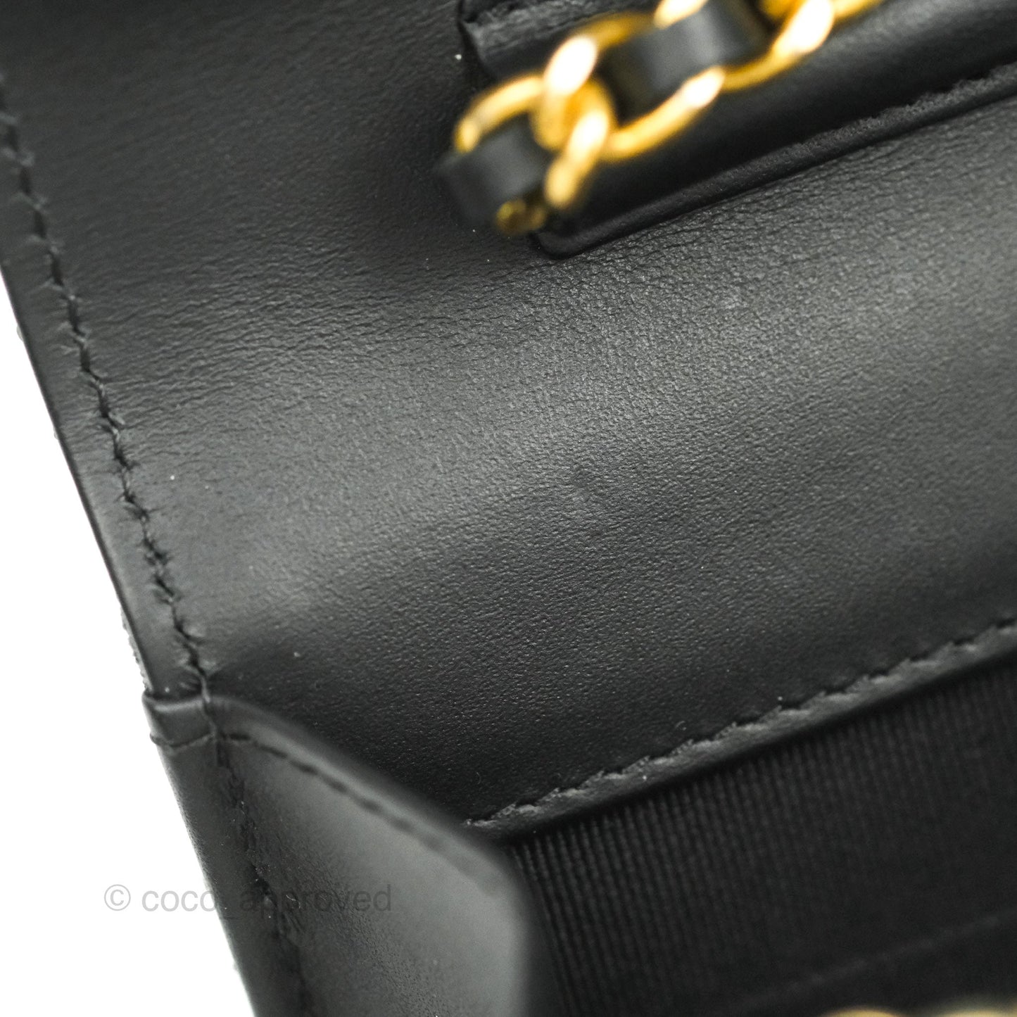 Chanel Quilted Reissue WOC Black Glazed Crumpled Calfskin Aged Gold Hardware