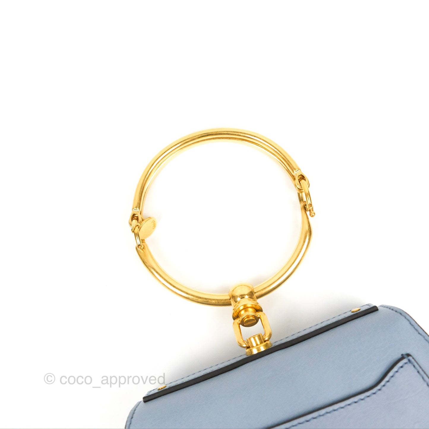 Chloé Nile Crossbody Bag Blue Calfskin