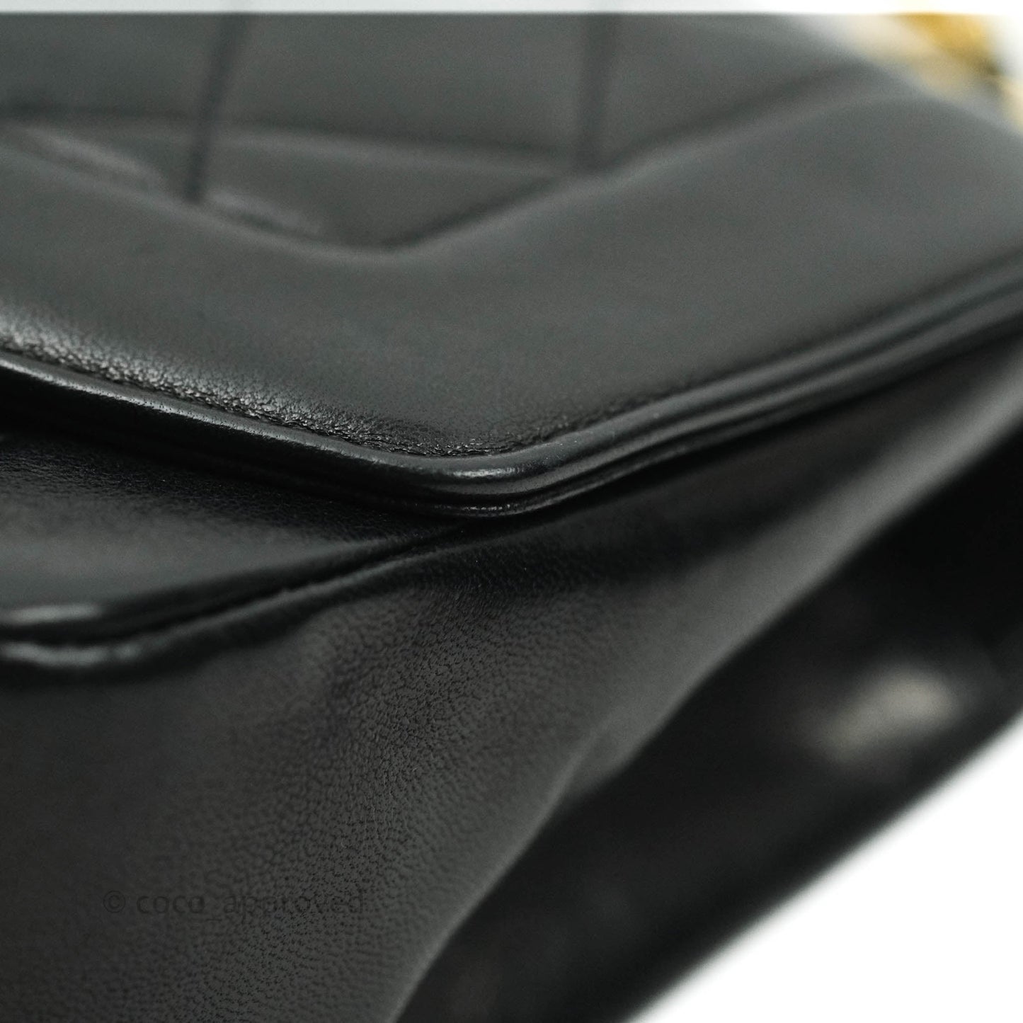 Chanel Black Quilted Lambskin Small Vintage Classic Diana Flap Bag
