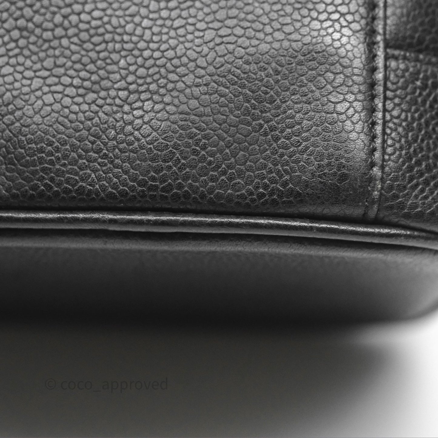 Chanel Vintage Vanity Case Black Caviar Gold Hardware