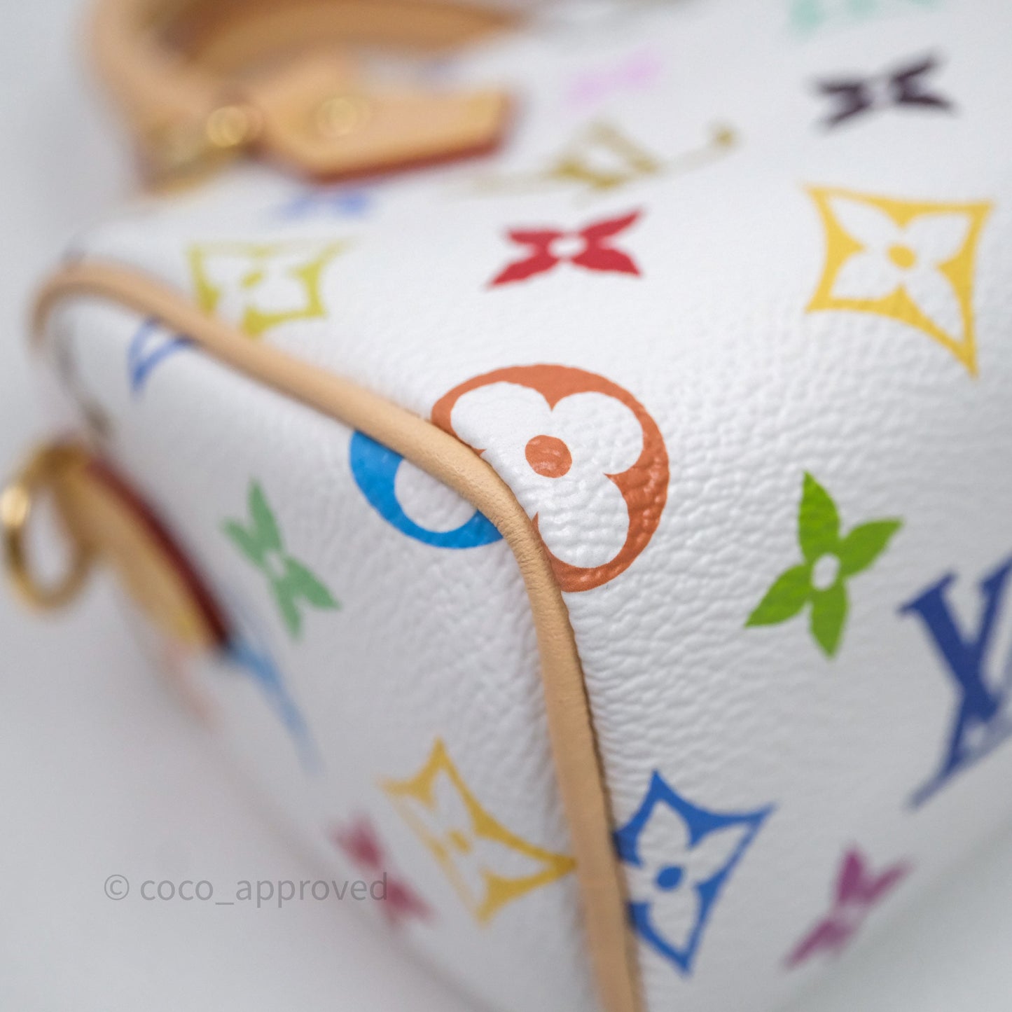 LV x TM Speedy Nano Speedy Multicolore Blanc Monogram Canvas