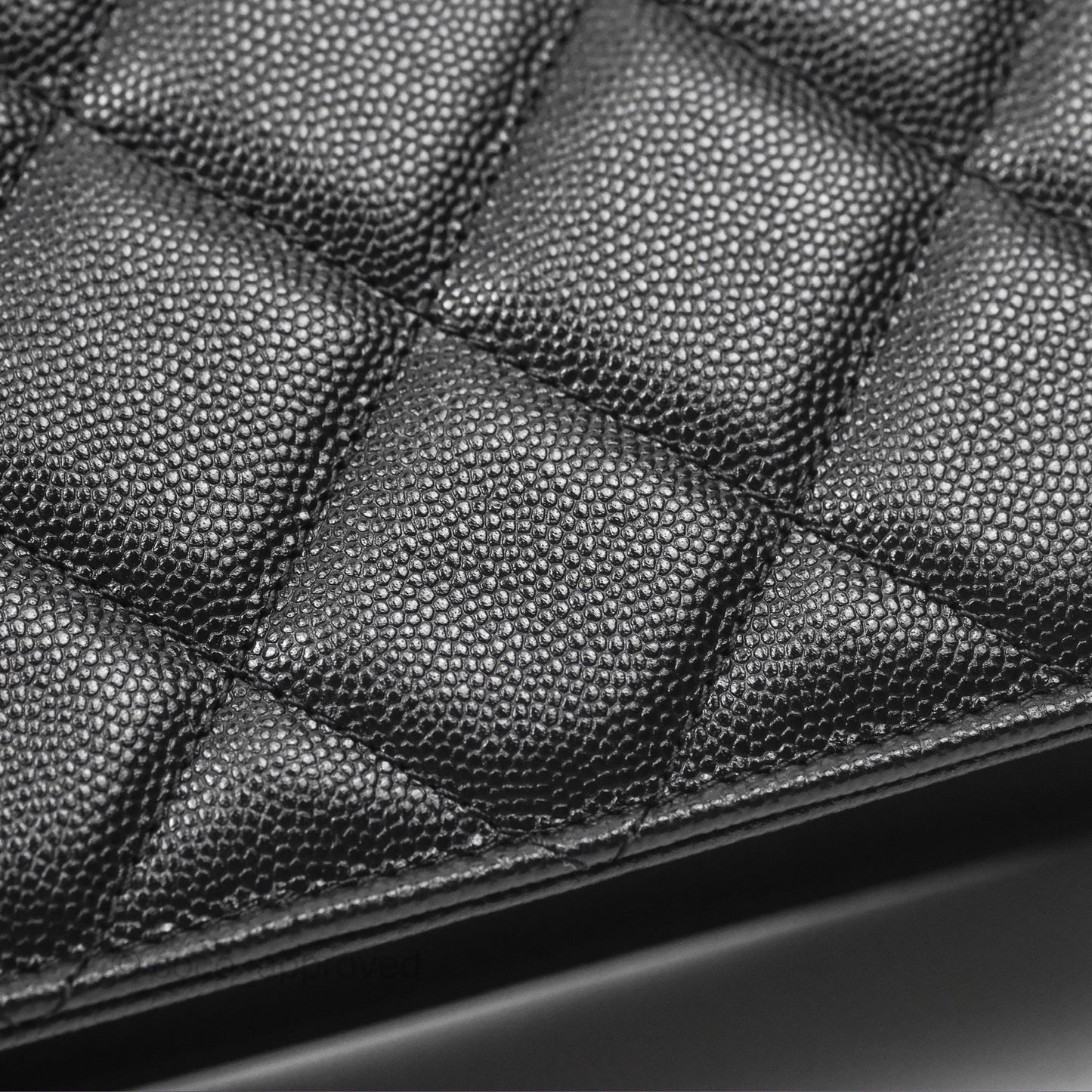 Chanel Chain Flap Bag Black Caviar Aged Gold Hardware 23A