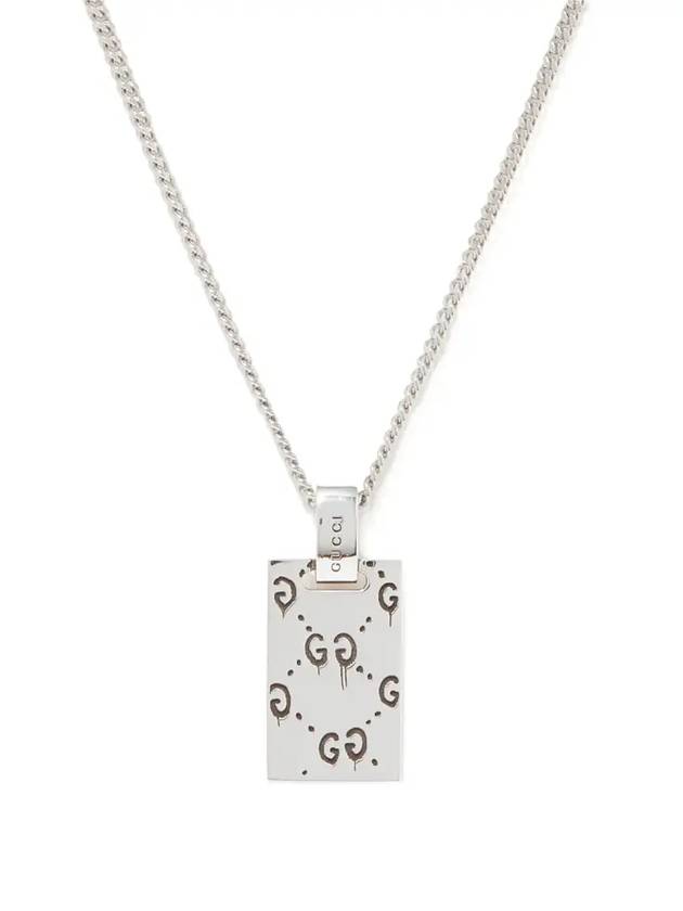 Luxury Gucci Trending 2025 Ghost GG Pendant Necklace YBB455315001 Silver