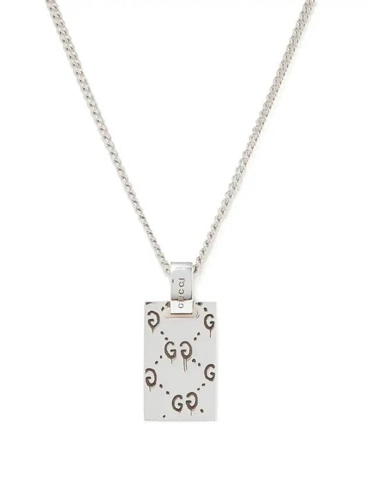 Luxury Gucci Trending 2025 Ghost GG Pendant Necklace YBB455315001 Silver
