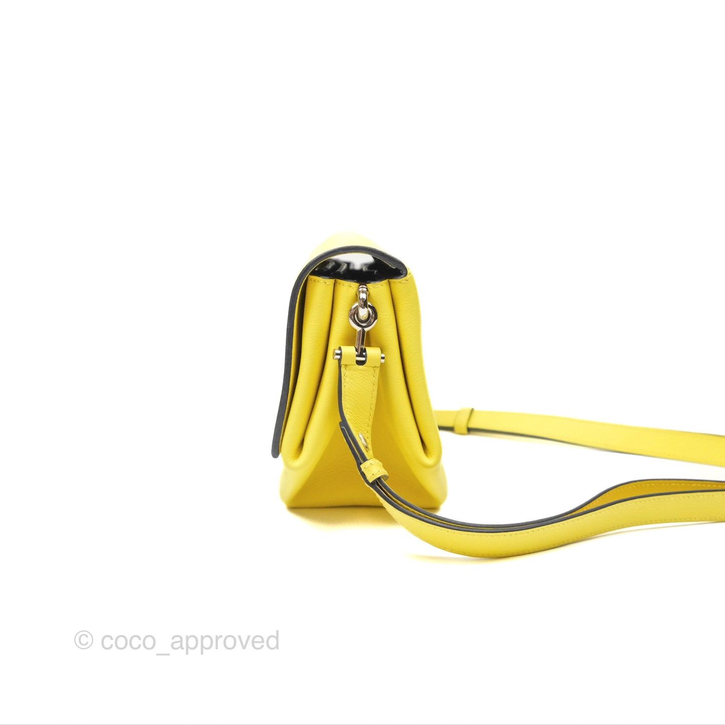 Hermes Opli Bag Lime Yellow Novillo