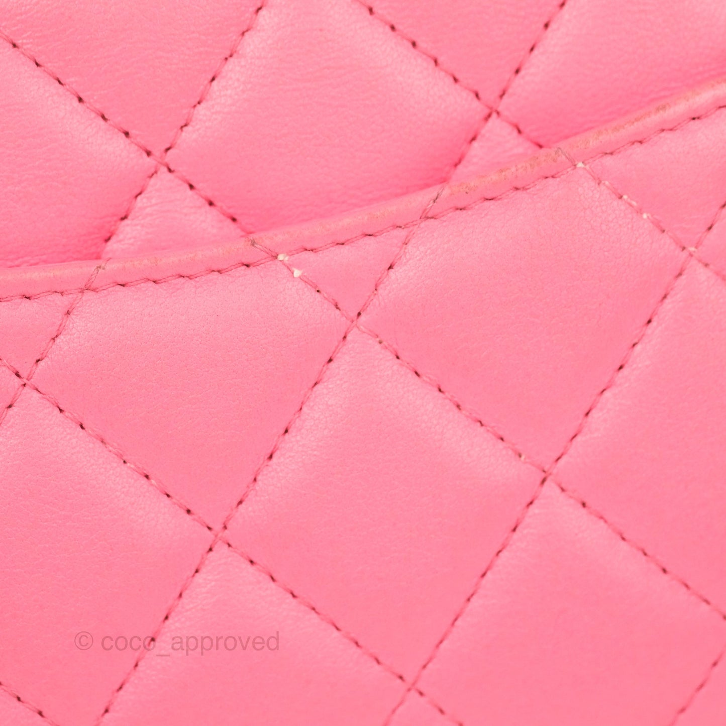 Chanel Quilted Pearl Crush Wallet on Chain WOC Pink Lambskin Aged Gold Hardware