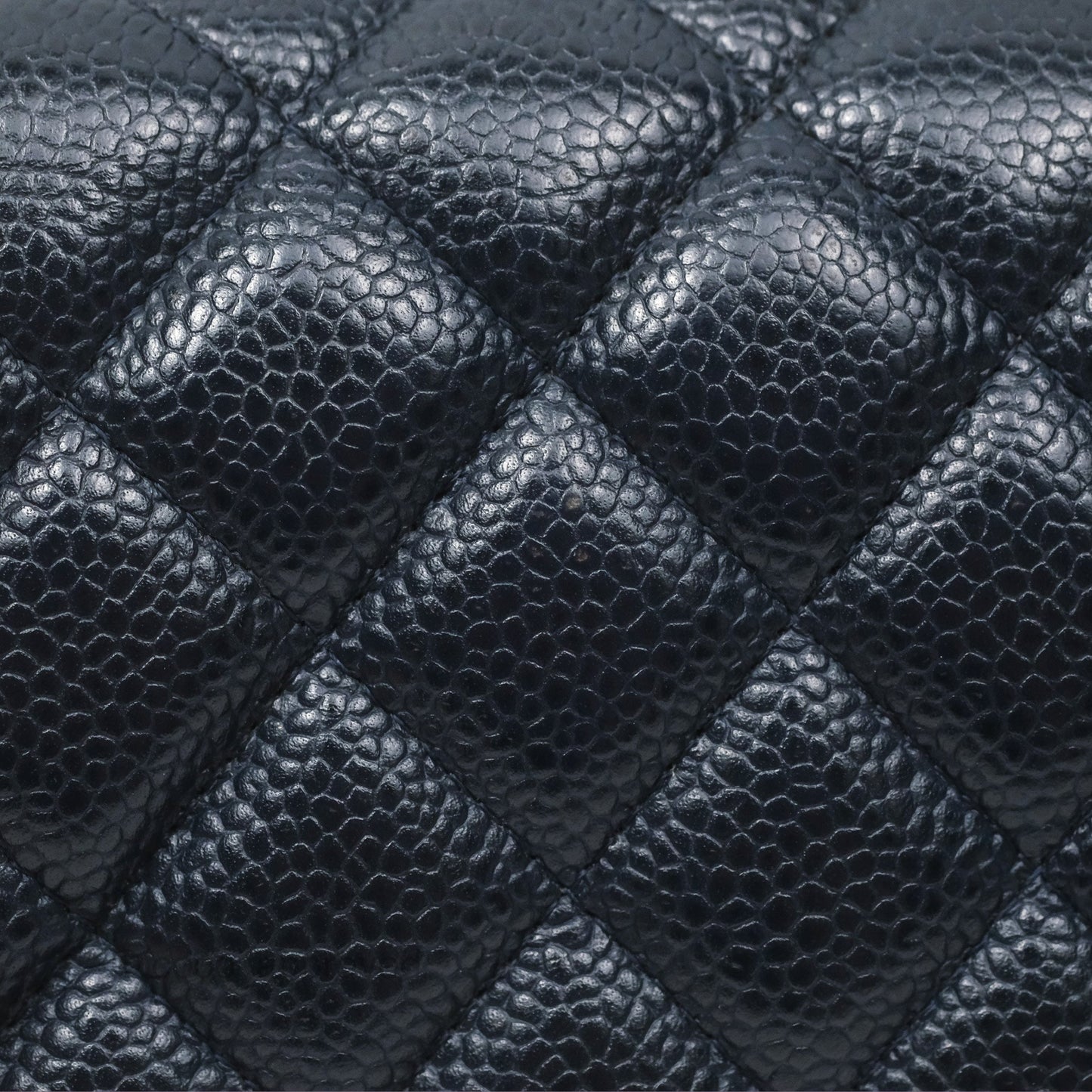 Chanel Quilted Extra Mini Rectangular Flap Dark Navy Caviar Silver Hardware